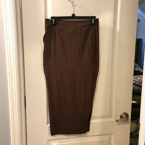 Olive green long skirt